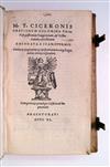 CICERO, MARCUS TULLIUS. Orationum volumina tria.  Vol. 1 (of 3).  1540